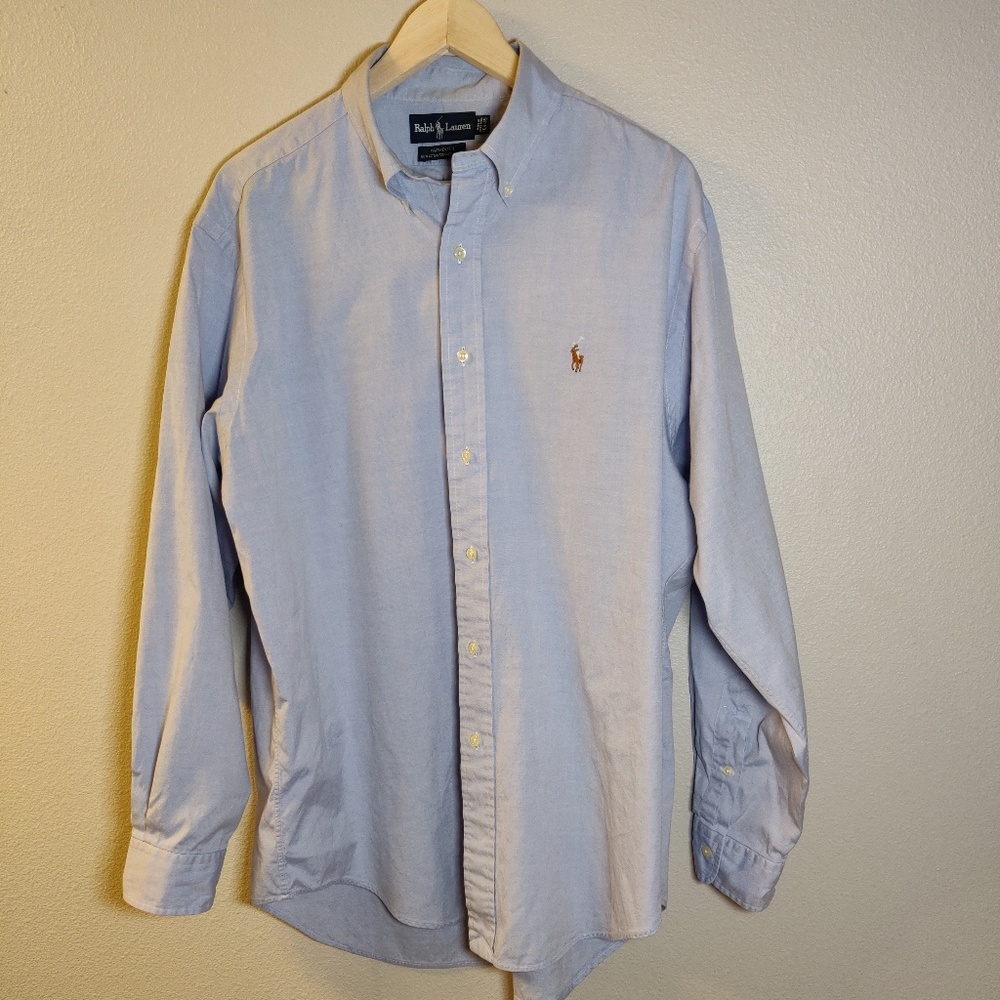 NEW RALPH LAUREN Long Sleeve Blue Shirt